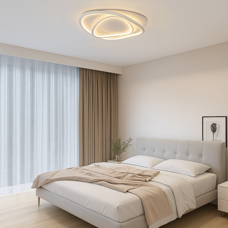 Люстра біла стельова світлодіодна Хвиля L-50 cm H-11 cm Led 60W White Wave 250731-100005444