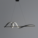 Люстра чорна видовжена L- 120 cm W-28 cm Led 115W Black Line Wave 251088-100006354