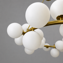 Люстра золота підвісна на 25 круглих плафонів D - 70 cm G9x25 Gold + White Bubbles 260588-100008037