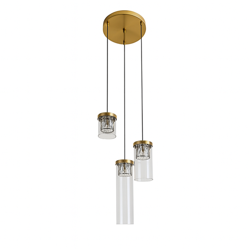Підвісний світильник прозорий з золотим Led 8W Gold+Clear Solvia 250931-100006097