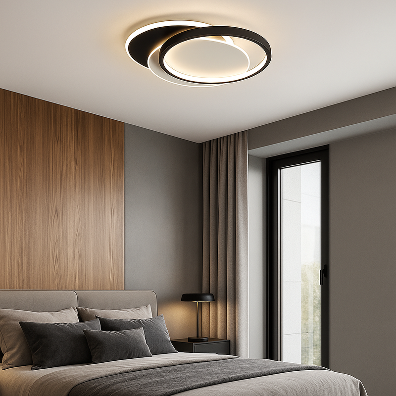 Люстра стельова чорна  L-44 cm Led Trio Circle Black 251188-100006578