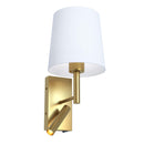 Настінний світильник з поворотним спотом H-42 cm E27 G9 White+Gold Shade 260333-100007611
