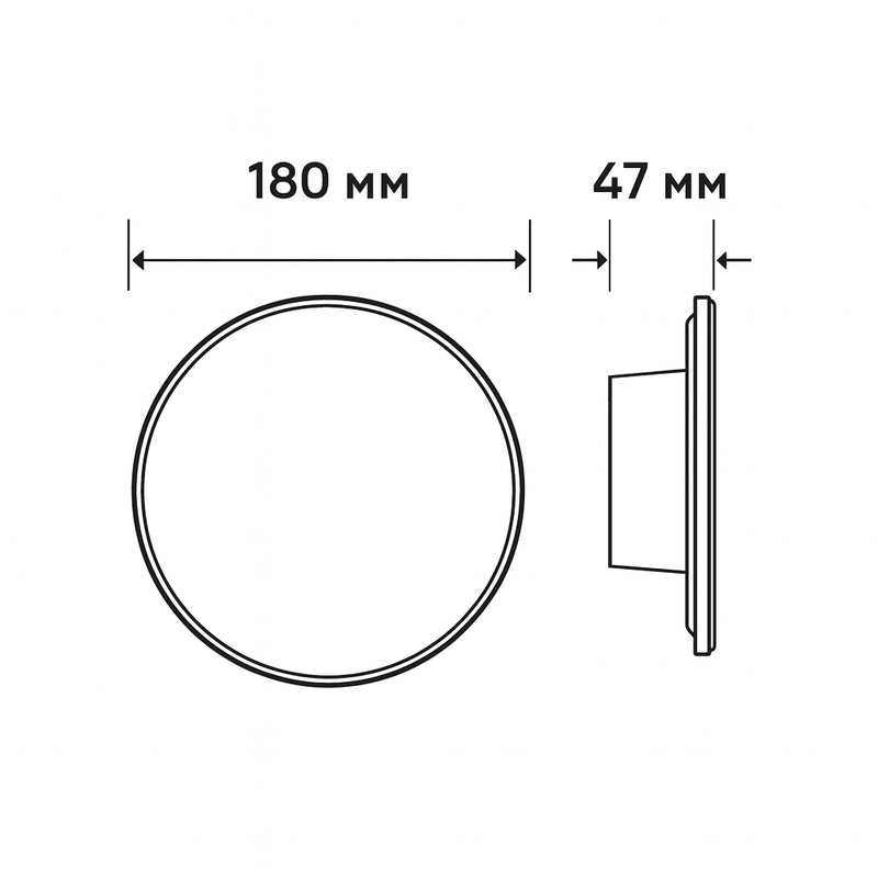Світильник чорний круглий фасадний світлодіодний Led 9W / 12W / 15W Black Circle Light 251092-100006345
