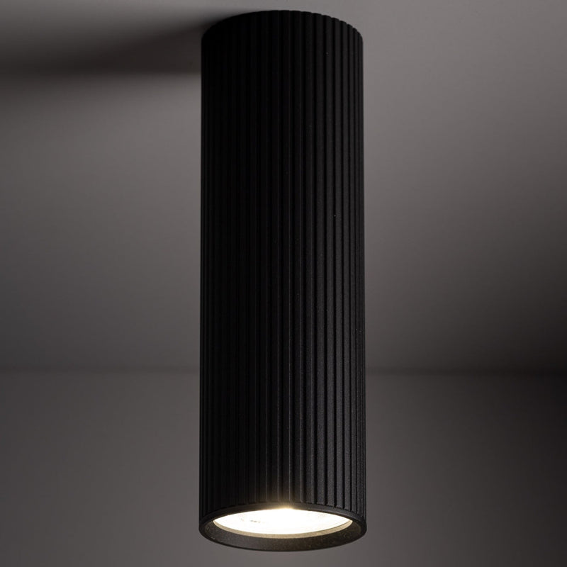 Точкові світильники чорні H-17 cm / H-24 cm GU10 Black Gofre 250840-100005809
