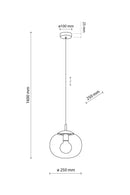 Підвісний світильник чорний D-25 cm E27 Black Ball 260940-100008871