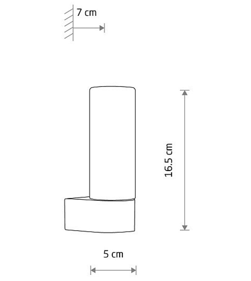 Настінний світильник чорний H-16.5 cm G9 Black Tube 260868-100008671