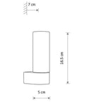 Настінний світильник чорний H-16.5 cm G9 Black Tube 260868-100008671