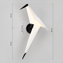 Бра чорне з білим розсіювачем - пташкою H-67 cm Led 4W 3000K Black + White Birds Perch 260418-100007838