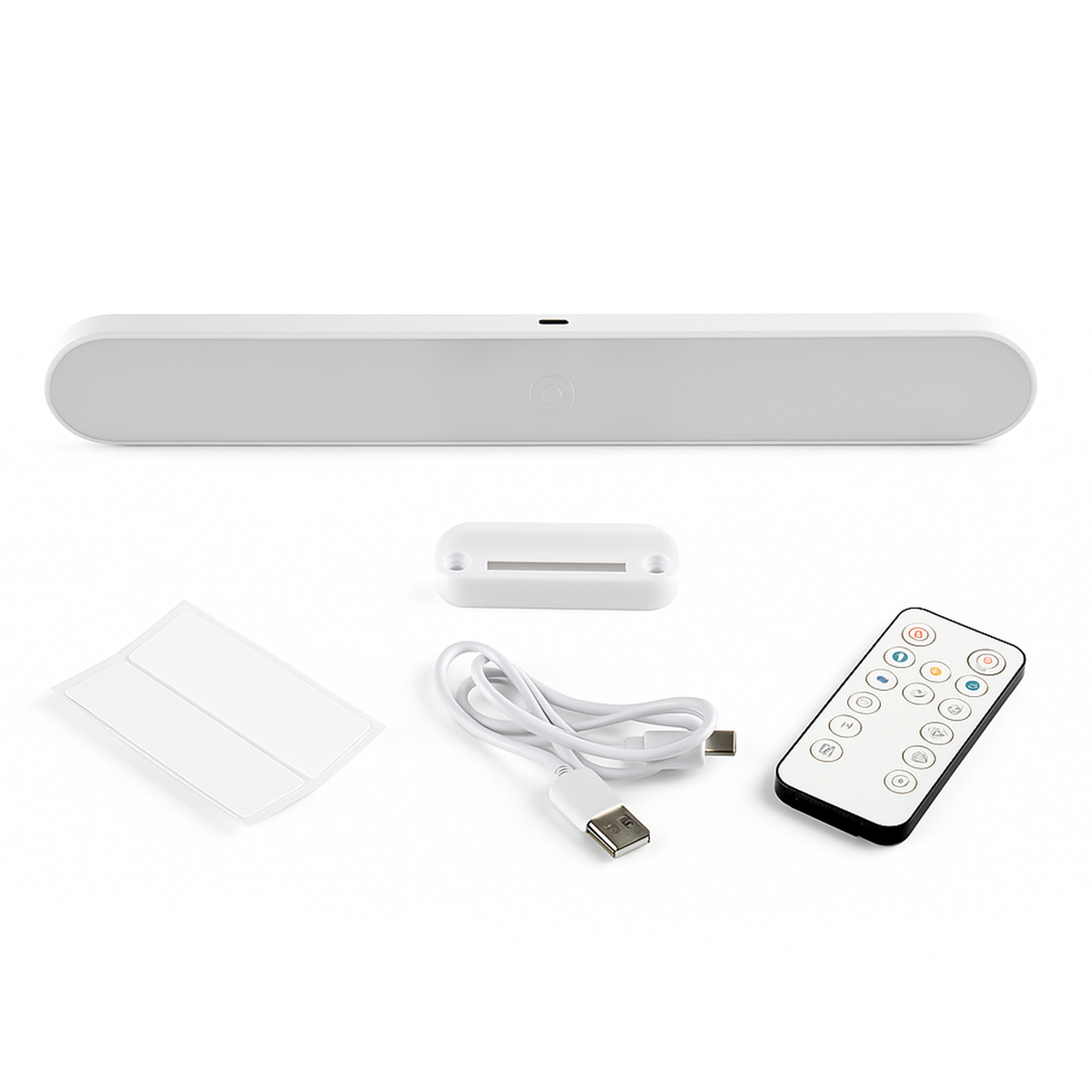 Світильник настінний білий акумуляторний з магнітом та пультом L-30 cm Led White Plain Stick Lamp 251054-100006475