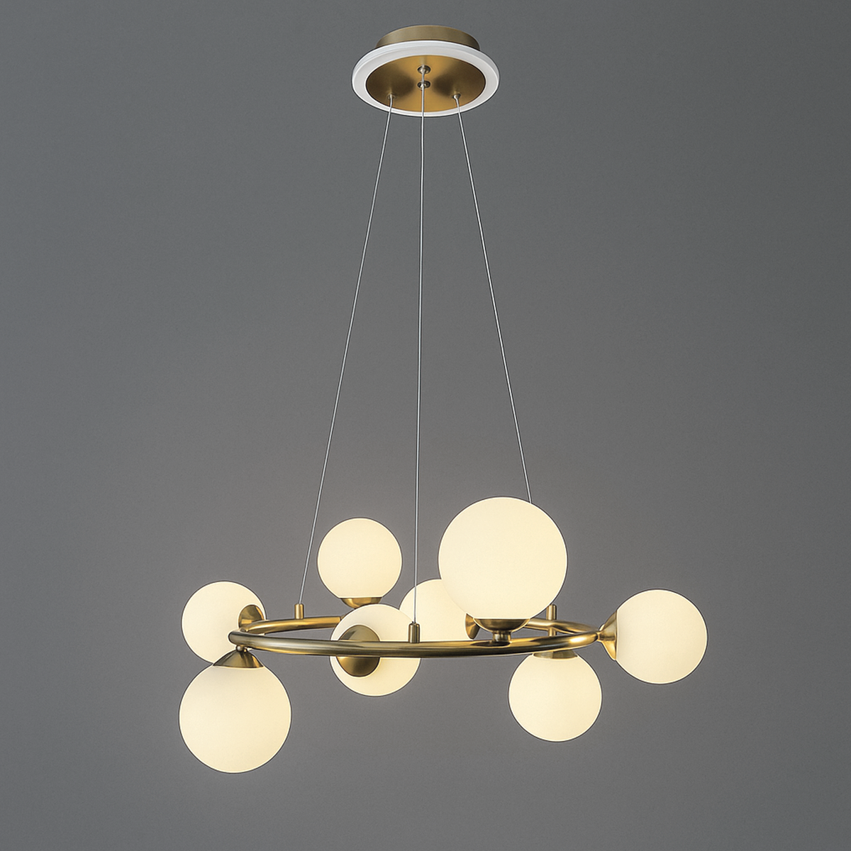 Люстра золота підвісна D-68 cm Led + G9x8 Gold Modo 251188-100006585