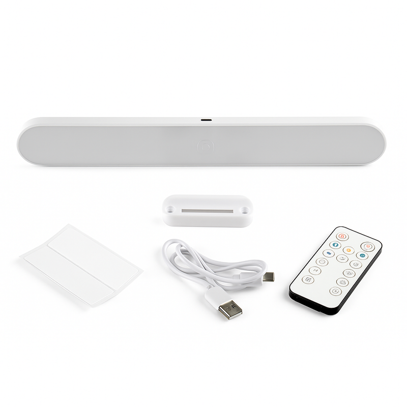 Світильник настінний білий акумуляторний з магнітом та пультом L-30 cm Led White Plain Stick Lamp 251054-100006475