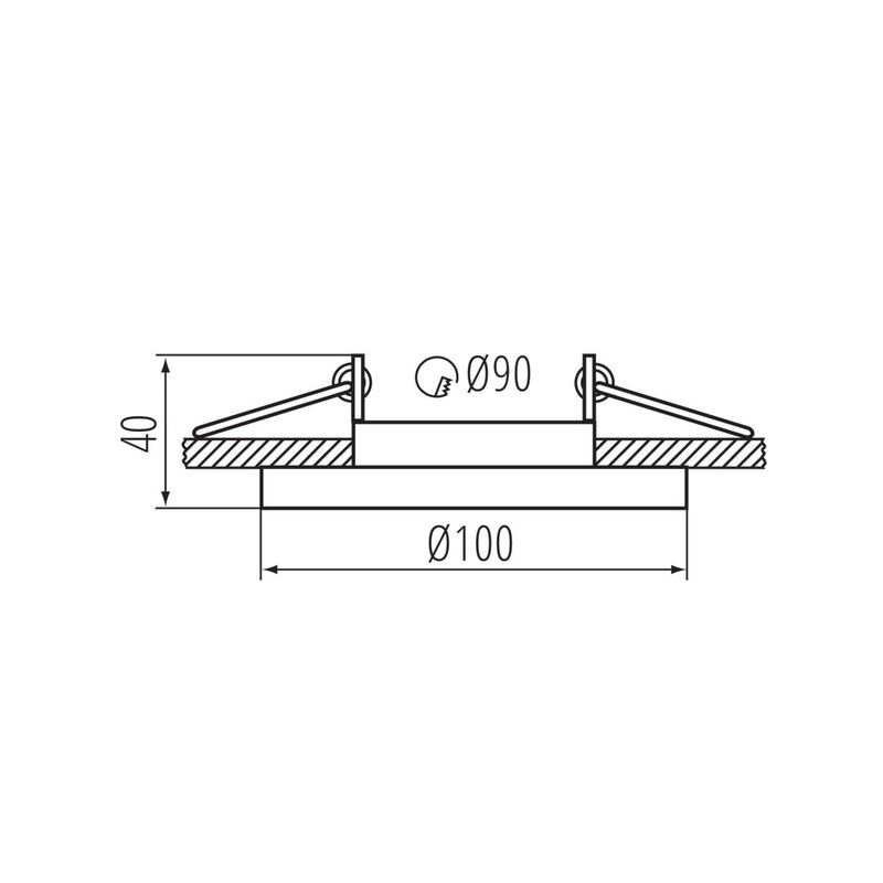 Точковий світильник чорний H-4 cm D-10 cm GU10 Black 250932-100002078