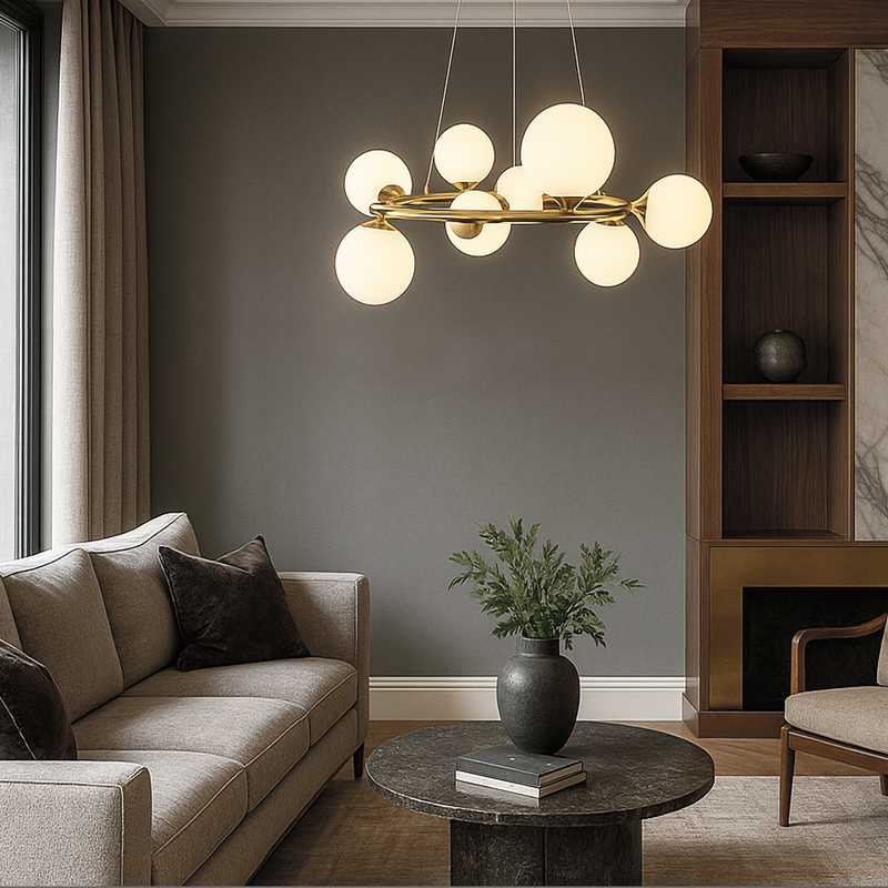 Люстра золота підвісна D-68 cm Led + G9x8 Gold Modo 251188-100006585