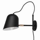 Світильник чорний настінний H-16,5 cm W-14 cm E14 Black Dommy 260866-100008592