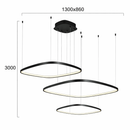 Люстра підвісна чорна L-130 cm Led 70W Black Viola Trio 260113-100007225