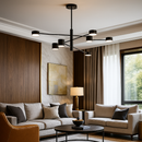 Люстра чорна в стилі мінімалізм L-100 cm Led 30W регульовані промені Супутник Wink на 4 та 6 ламп 211127-100000536