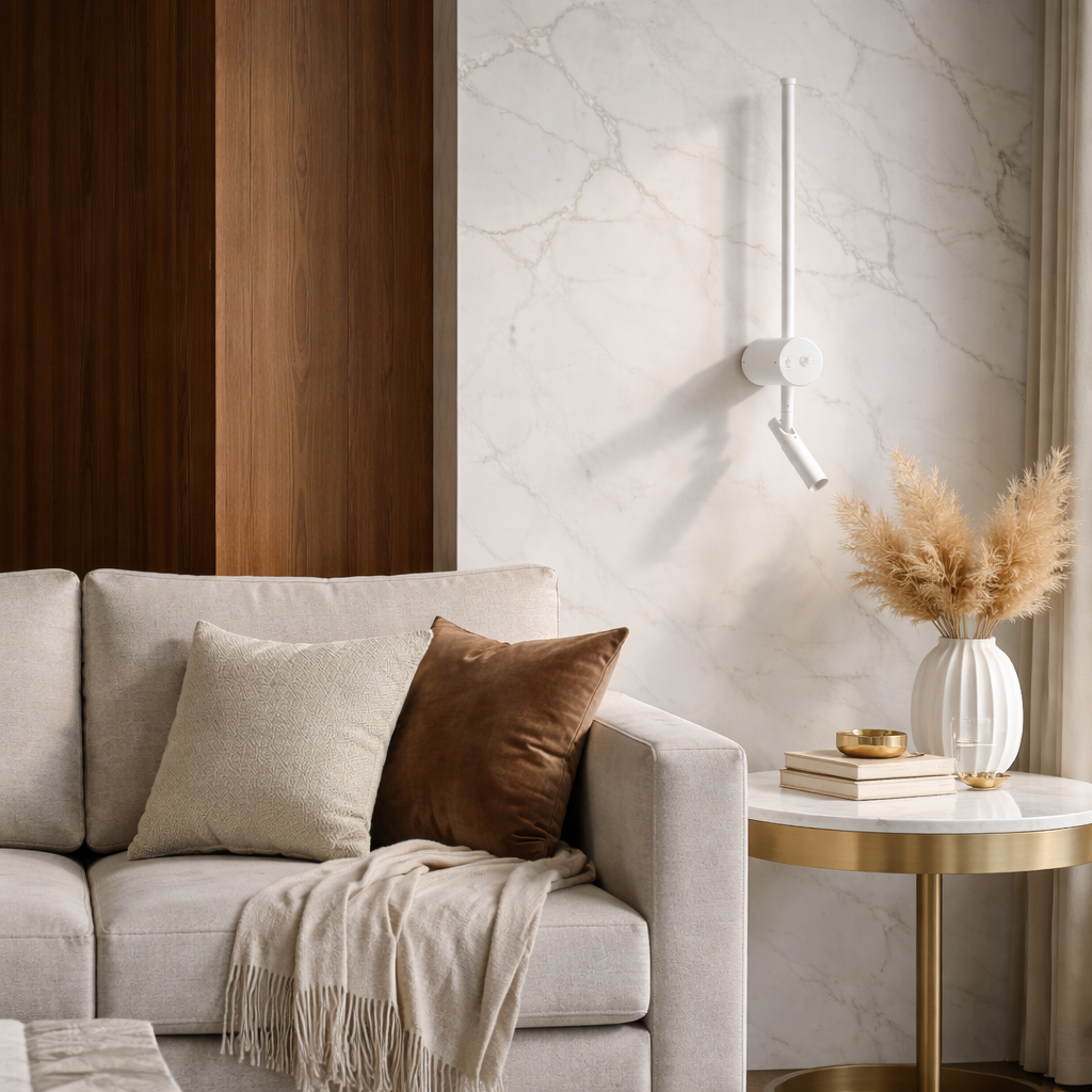 Настінний світильник білий з вимикачем на корпусі Kono new H-51 cm Led 8W 4200K White 260260-100007448