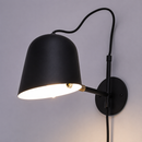 Світильник чорний настінний H-16,5 cm W-14 cm E14 Black Dommy 260866-100008592