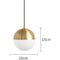 Підвісний світильник Ball White + Gold 1xE27 D150 / D200 / D250 240931-100003694