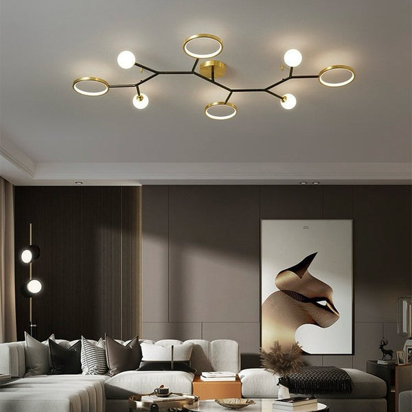 Люстра Golden wood H120 LED-модуль + G9 4000K L930 Led 28W / L1560 Led 57W Black + Gold 240527-100003321
