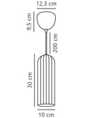 Підвісний світильник білий D-10 cm E27 White Gofre 260109-100007176