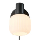 Настінний світильник з вимикачем H-16.5 cm E14 Black+White Gofre 260109-100007169