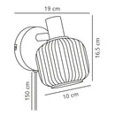 Настінний світильник з вимикачем H-16.5 cm E14 Black+White Gofre 260109-100007169