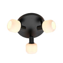 Люстра чорна з білими плафонами D-25 cm H-19 cm E14*3 Black+White Gofre 260109-100007164