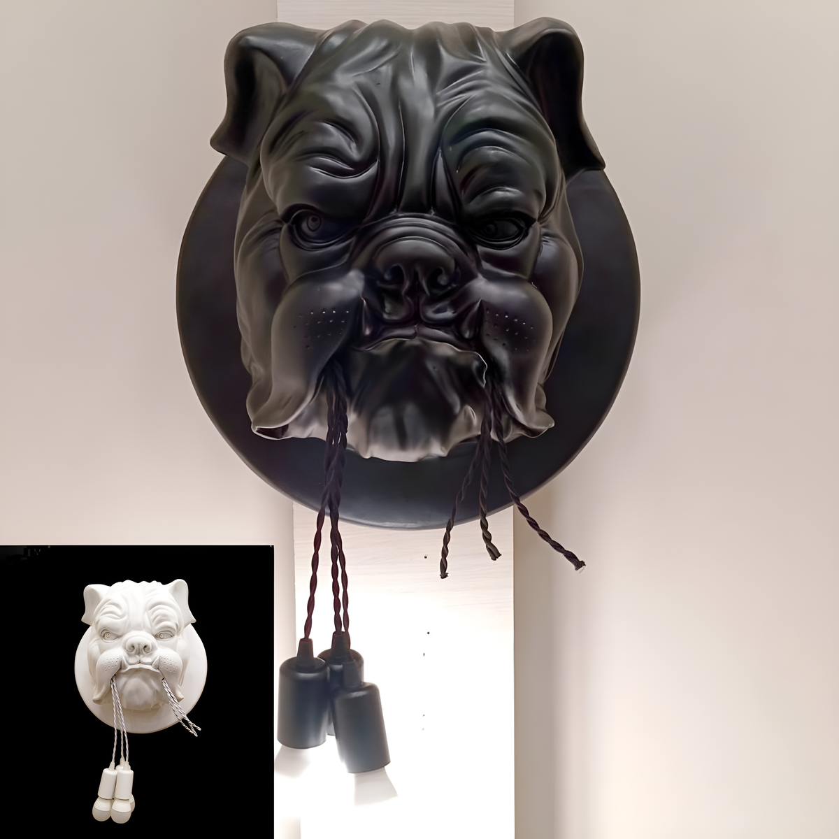 Бра Bulldog lamp D-40 см Black / White 240158-100002987