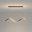 Підвісна чорна хвиляста люстра  L-100 см Н-150см 24W 3000K-6000K Black Wave small 240258-100003063