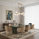 Люстра бронза видовжена з 10 круглими плафонами L-110 cm G9x10 Bronze+White Bubbles 260231-100007451