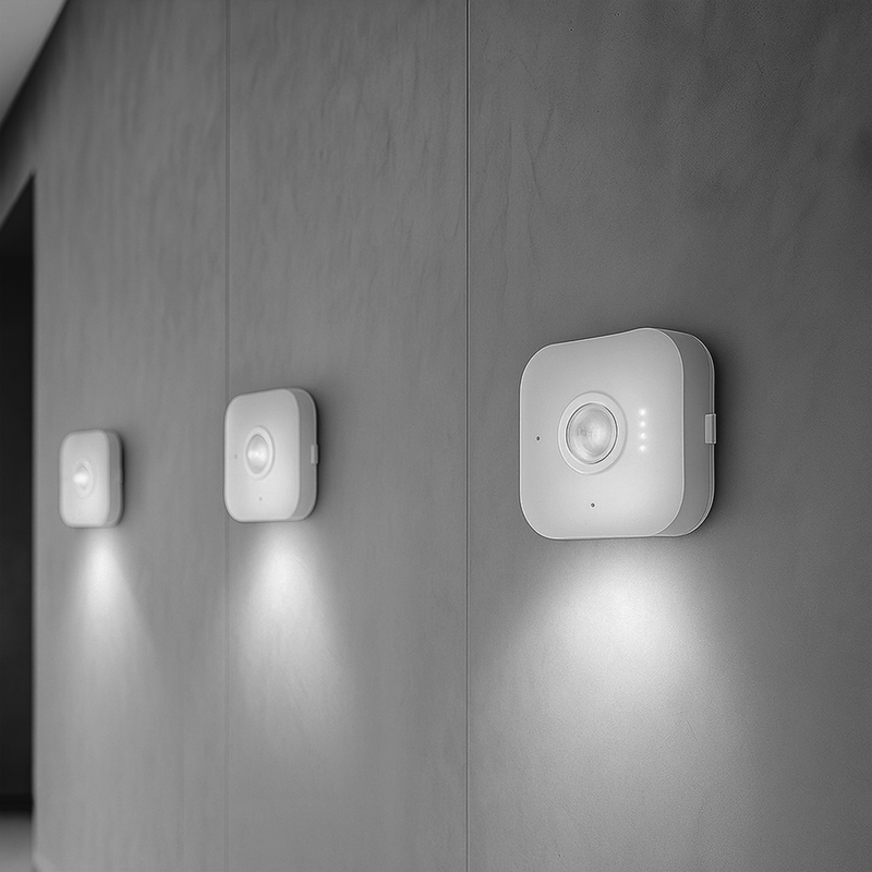 Набір білих світильників акумуляторних з датчиком руху Led L-4,8 cmx3 USB-C White Movis Square Lamp 251054-100006476