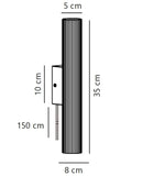 Настінний світильник чорний H-35 cm GU10 Black Gofre 250809-100005810