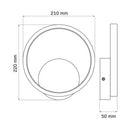 Настінний світильник чорний D-21 cm Led 18W 4000K Black Circle 260840-100008687