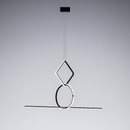 Люстра чорна геометрична підвісна L-170 cm H-137 cm Led 50W 4000K Black Elements 230758-100002336