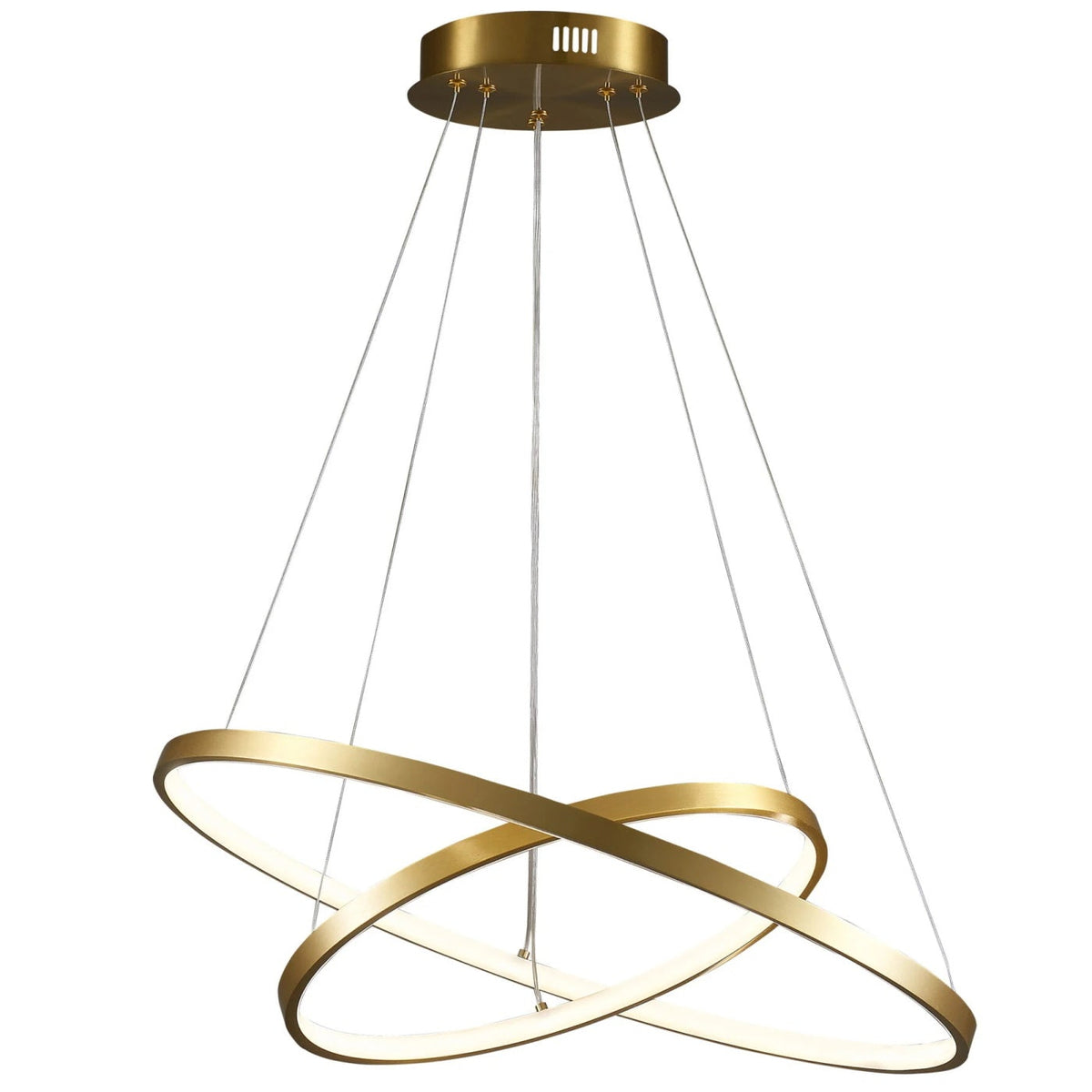 Підвісна люстра золота D-60 cm Led 35W 4000K Gold Rings 251240-100006882