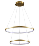 Підвісна люстра золота D-60 cm Led 35W 4000K Gold Rings 251240-100006882