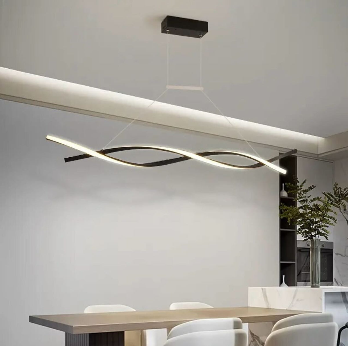 Підвісний світильник з пультом Gemo led lamp L-120 Led 44W 3000K 4000K 6000K Black 240519-100003281