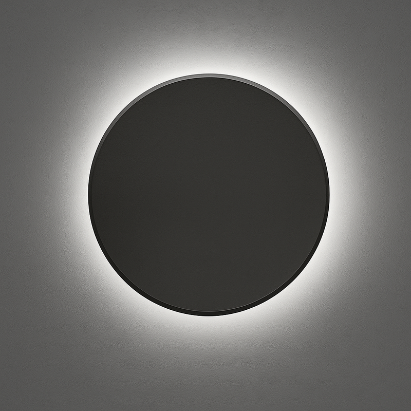 Світильник чорний круглий фасадний світлодіодний Led 12W / 18W Black Vido Circle 251154-100006501