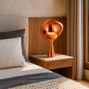 Настільна лампа мідна з плафоном органічної форми H-52 cm E27 Rose Gold Melt plazma desk lamp 250931-100006065