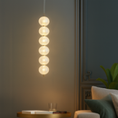 Підвісний світильник золотий з бежевим прозорим плафоном H-80 cm Led 52W Beige clear Colours 250931-100006122
