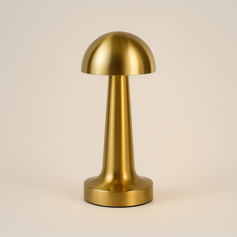 Настільна лампа золота акумуляторна H-22 cm Led Mushroom Gold 251031-100006273