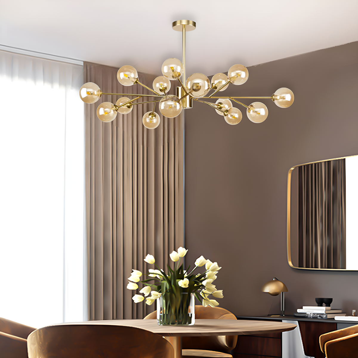 Люстра Berries G9х15 D-105cm Gold + Brown 250431-100004566