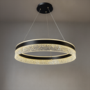 Люстра чорна з кришталевим плафоном D-50 cm Led 72W Circle black 251188-100006588