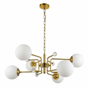 Люстра бронзова підвісна D-90 cm E27x6 Bronze+White Bubbles 260231-100007453