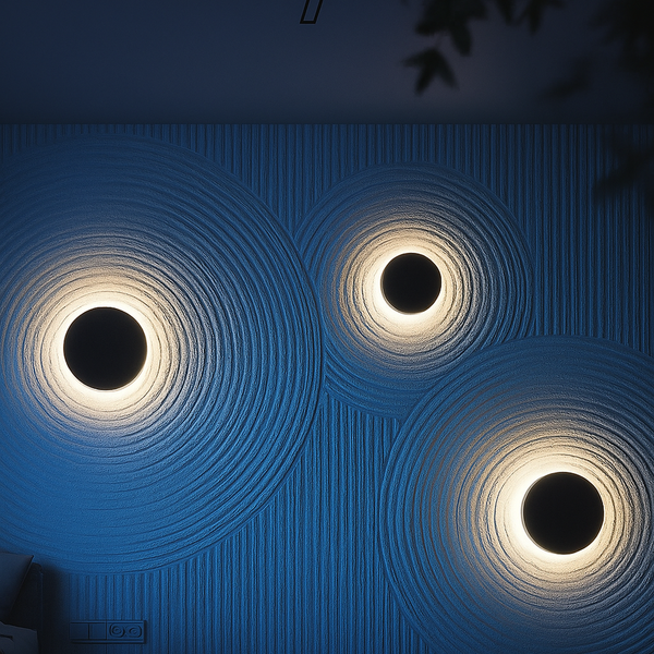 Світильник чорний круглий фасадний світлодіодний Led 12W / 18W Black Vido Circle 251154-100006501