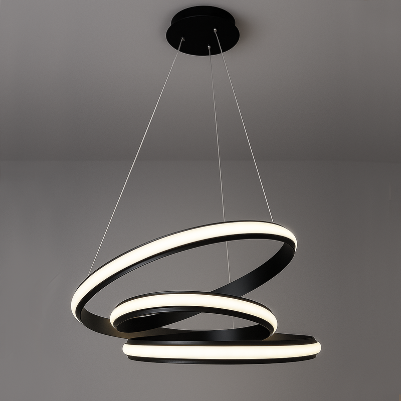 Люстра підвісна чорна світлодіодна D-55 cm Led 110W Black Knot 251188-100006592