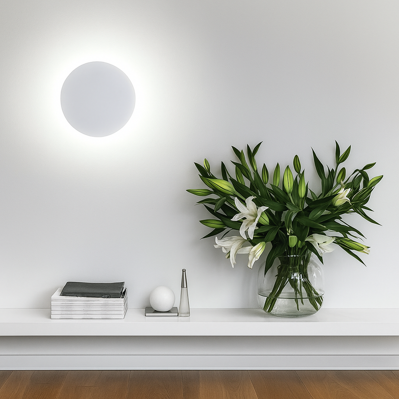 Світильник білий круглий фасадний світлодіодний Led 12W / 18W White Vido Circle 251092-100006345251154-100006497