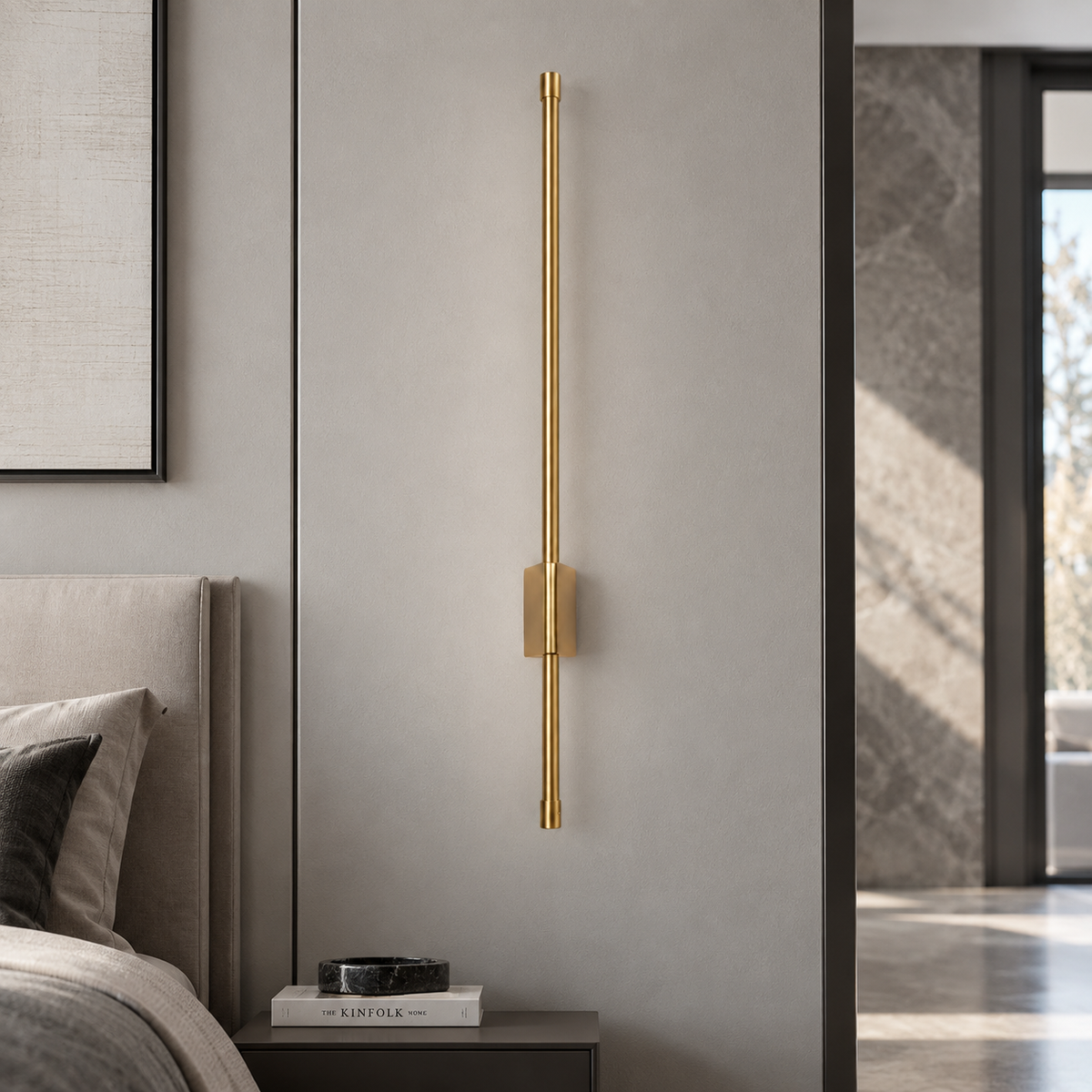 Світильник настінний мідний H - 75 cm / 95 cm / 112 cm Led 10W / 14W / 18W 4000K Copper Pipe Line 260936-100008838