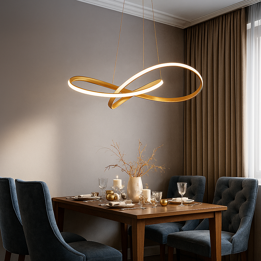 Люстра підвісна золота світлодіодна D-60 cm Led 75W Gold Knot 251188-100006593